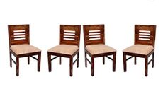 INTERIO WOOD Inspired Dining: Interiowood Wooden Chair Set Sheesham Wood Dining Chairs Set Of 4 | Outdoor And Garden Chair | Home Office Chairs | Set Of 4 Chair | Finish Brown