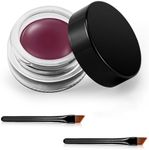 Erinde Gel Eyeliner, Waterproof Long Lasting Cream Eyeliner Gel, High-Intensity Pigments Smudge-Proof Eye Liner Makeup, Water-Resistant Eyeliner with 2PCS Eyeliner Brushes 09# Dark Purple