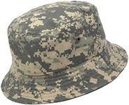 Utmost Bucket Hat 100% Cotton & Denim Lightweight Packable Outdoor Summer Beach Fishing Sun Hat(S/M, 1pc Camo Digital Grey)