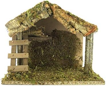 Ferrari & Arrighetti Capanna Vuota per Presepe Bertoni, Adatta a Statuine Linea 6/7 Centimetri Non Incluse, Legno, Multicolore, 24x14x20 Centimetri