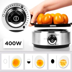 Duronic Electric Egg Boiler – 7-Egg Steamer & Poacher, Automatic Cooker