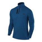 TCA Fusion Gym Tops for Men Training Sports Long Sleeve Running Top Men Gym Clothes - Deep Blue, L