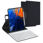 AnMengXinLing Vertical Keyboard Case for iPad 9th/8th/7th Generation 10.2 Inch,360° Rotatable Magnetic Keyboard Case for iPad9/iPad8/iPad7/Air3/Pro10.5,360 Rotate-Black+White