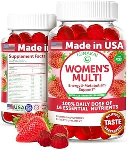 Womens Multivitamin Gummies - Tastiest Proprietary Formula - 100% Daily Value of 16 Essential Vitamins and Minerals (Vitamins A,B,C,D,E) Healthy,Non-GMO Chewable Womens Multivitamin Gummy, 60 Count
