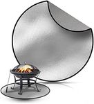 Fire Pit Mat - Round Fireproof Mat for Under Fire Pit - Easy to Clean Heat Resistant UnderGrill Mats for Outdoor Grill - Heat Shield Rug Great As A Grill Mat, Smoker Pad, on Patio (36 in)