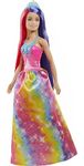 Barbie™ Dreamtopia Princess Doll (11.5-inch) with Extra-Long Two-Tone Fantasy Hair, Hairbrush, Tiaras and Styling Accessories, Gift for Ages 3 and up