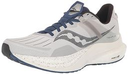 Saucony Men's Tempus Running Shoe, Concrete/Indigo, 11