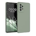 kwmobile Case Compatible with Samsung Galaxy A53 5G Case - TPU Silicone Phone Cover with Soft Finish - Gray Green