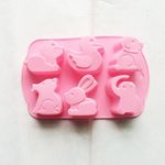 ANIMAL THEME cookie biscuit candy soap SILICONE MOULD ice cube tray deep 3cm, include shapes cat duck dog pig rabbit elephant