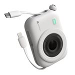 Portronics Power Shutter 10000mAh 15W Magnetic Wireless Fast Charging Powerbank with in-Built Type C & 8 Pin Cable, 22.5W Type C PD Output, Type C Bidirectional Port, LED Display (White)