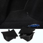 Motrobe 2024 Tesla Model 3 Highland Rear Trunk Organizer Side Storage Box with Lid Reinforced Handle for Model 3 Interior Accessories