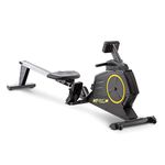 CIRCUIT FITNESS Deluxe Foldable Magnetic Rowing Machine with 8 Resistance Settings and LCD Monitor AMZ-986RW, Black/Yellow, Standard