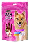 Goodies Dog Energy Treats Spiral Twist Stick Chicken Liver & Bacon Flavor 98% Healthy Snack & Training Treat, Best for Dog (1 x 450g) with Free Jerhigh Milky Stick 20g (Newly Launched)