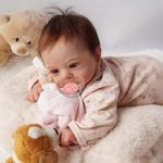 Zero pam Realistic Reborn Baby Dolls Girl, Soft Weighted Reborn Toddler Dolls 19 Inch Posable Newborn Baby Dolls That Look Real,Lovely Cloth Body Reborn Toddler Big Baby Doll