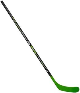 Franklin Sports Street Hockey Sticks - Power X Youth Street Hockey Stick - Wood and Fiberglass Shaft - ABS Blade - One Piece Stick - 46" Right Handed
