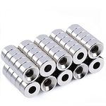 MIN CI 50 Pack Neodymium Magnet, 10x5mm Small Strong Magnets Hole Round Magnet Countersunk Hole M4, Pot Magnets with Screws Rare Earth Magnets for Whiteboards Refrigerator Kitchen Mini Magnets