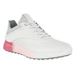 ECCO S-Three White/Bubblegum Leather Extra Wide Women's Waterproof Golf Shoes UK - 5