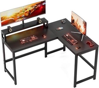 TEKAVO Gaming Table for Gaming Setup with Monitor Riser Stand for Home (128L x 108 x 75H CM) | DIY