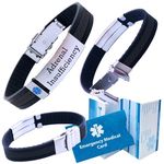 Adrenal Insufficiency UltraSlim Designer Medical Alert ID Bracelet