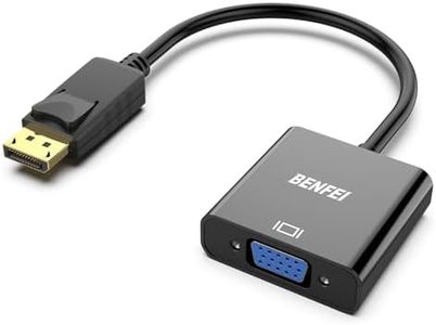 BENFEI DisplayPort to VGA,Gold-Plated Uni-directional DP Computer to VGA Screen Adapter 1080P (Male to Female) Compatible for Lenovo, Dell, HP, ASUS