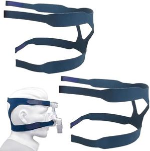 2 Packs Universal Headgear Strap Full Mask Replace Part CPAP Ventilator Headgear (Without Mask) - Blue