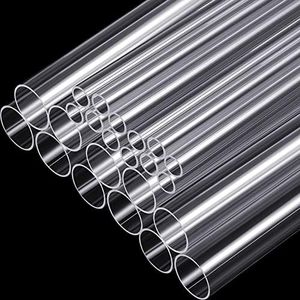 24 pcs Acrylic Tube 12 Rigid Tubing 1''(25 mm) OD x 1 mm Wall Thickness 12 Plastic Tube 1/2 ''(12 mm) OD x 1 mm Wall Thickness 16'' Length Clear DIY Acrylic Tube for Advertising Medical Lighting