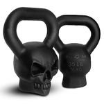 Yes4All Skull Kettlebell/Solid Cast Iron Kettlebell for Strength Training, Core Power, Flexibility At Home Gym, Indoors, Outdoors