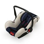 LuvLap 4-in-1 Infant/Baby Car Seat & Carry Cot with Canopy, 0 to 15 Months (Dark Blue)