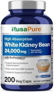 White Kidney Beans 7,000 mg 200 Veg Capsules - Extract 20:1, Vegetarian, Gluten-Free and Non-GMO. Supports Healthy Enzyme Function and Healthy Digestion*