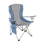 Homecall 30115 camping Folding chair 600D polyester /rip stop with side pocket grey blue, 95.0 cm*55.0 cm*55.0 cm