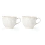 Lenox 892450 French Perle Groove 2-Piece Latte Mug Set