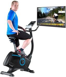 Skandika Ergometer Fahrrad Atlantis | Heimtrainer mit App Steuerung (Kinomap, iConsole), Bluetooth, 10kg Schwungmasse, Puls und Körperfettmessung, 32 Stufen, geräuscharm, Transportrollen | bis 150kg