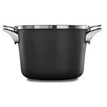 Calphalon Premier Space Saving Stackable 8 Quart Hard Anodized Aluminum Nonstick Stock Pot Kitchen Cookware with Tempered Glass Lid