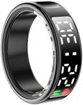 Smart Ring Health Tracker, Activity Ring with Touch Screen, IP68 Fitness Tracker with Steps Distance Calories Heart Rate Monitoring for IOS & Android (#11)
