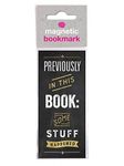 Brainbox Candy - Funny 'Some Stuff Happened' Magnetic Bookmark - Little Birthday Gift for Him Her - Friends Book Lovers - Bookworms - Stocking Fillers