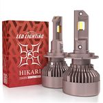 Hikari 2023 Future 30000LM H7 LED Bulbs, Fog Light Upgrade, 65W Titanova LED, High Lumens LED Kit, IP68 Waterproof, Halogen Upgrade Replacement, 6000K Cool White