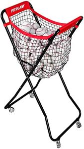 WEEPALM Baseball Caddy with Wheels, Extra Large Ball Caddy for Baseball/Softball Drills, Holds 100+ Baseball or 50+ Softballs, Easy Set Up and Carrying, Ball Caddy for Outdoor/Indoor