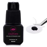 FADVAN Eyelash Glue Eyelash Extension Hypoallergenic Instant Quick Dry Adhesive, False Eyelash Adhesive Lashes Glue 5ML (black)