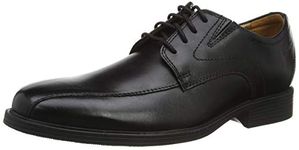 Clarks Mens Whiddon Pace Black Leather Uniform Dress Shoe, Size_11