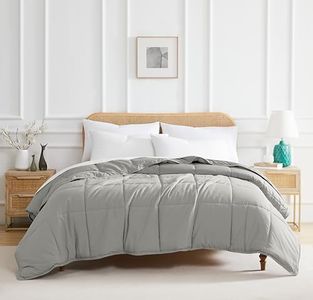 Southshore Fine Living, Inc. Vilano Springs Premium Quality Over-Sized All-Season Down-Alternative Comforter, Steel Grey, King/California King