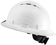 ProtectX Full Brim Hard Hats Vented Construction Helmets OSHA Approved Safety Hardhats 6-Point Suspension Cascos De Construccion White