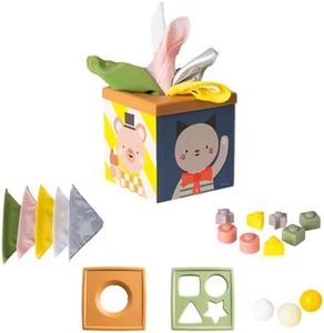Taf Toys Multi-Sensory Montessori Baby Toy Infant Toys 6-12 Months 16pcs Pieces Baby Tissue Box Toy, Shape Sorter, Play Balls Learning Toys Toddlers 1-3 Motor Skills Development Toddler Activity Cube