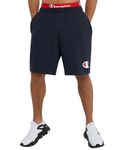 Champion Men's Cotton Jersey Athletic Shorts, Gym Shorts, Workout Shorts (Reg. or Big & Tall), Navy C Logo, Large