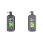 Dove Men + Care Body Wash leaves skin feeling fresh and hydrated Extra Fresh men's body wash & Fresh & Clean 2-in-1 Shampoo + Conditioner with caffeine and menthol cleans & invigorates hair 950 ml