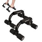 BODYTECH Push up Bars Strength Training with Foam Grip & Non-Slip handling. Load Capacity 220 lbs Black Color