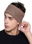 Gajraj Unisex Knitted Woolen Headband Earwarmer Earmuffs for Men and Women (Beige)