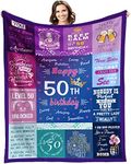 50th Birthday Gifts for Women 50 Year Old Birthday Gifts 50 Year Blanket Gifts 50th Funny Gift Idea 50th Birthday Gift Ideas Gifts for 50 Year Old Female Women Girl Bestie Sister (50th, 50"x60")