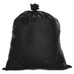 Genuine Joe GJO02152 2-Ply Low Density Can Liner, 60 Gallon Capacity, 0.90 mil Thickness, Black/Brown (Case of 100)