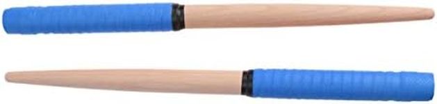 1 wooden drum stick Pair Maibachi Taiko Drum Sticks Wood Drumstickes for Musical Instrument Accessories rubber handle drum stick 35x2cm wooden drumsticks (Blue)