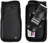 Turtleback Fitted Case Designed for LG Exalt LTE VN220 4G Heavy Duty Black Nylon with Rotating, Removable Metal Belt Clip - Made in USA